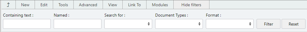 Filter Menu - Online Help