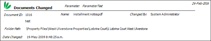 documents changed