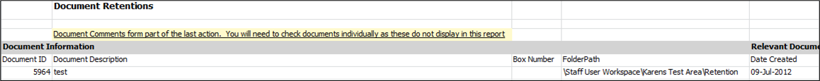 document retentions