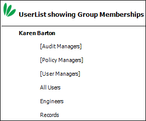 User List Groups