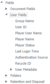 user fields