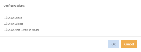 configure alert popup
