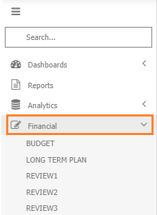 cloud menu option