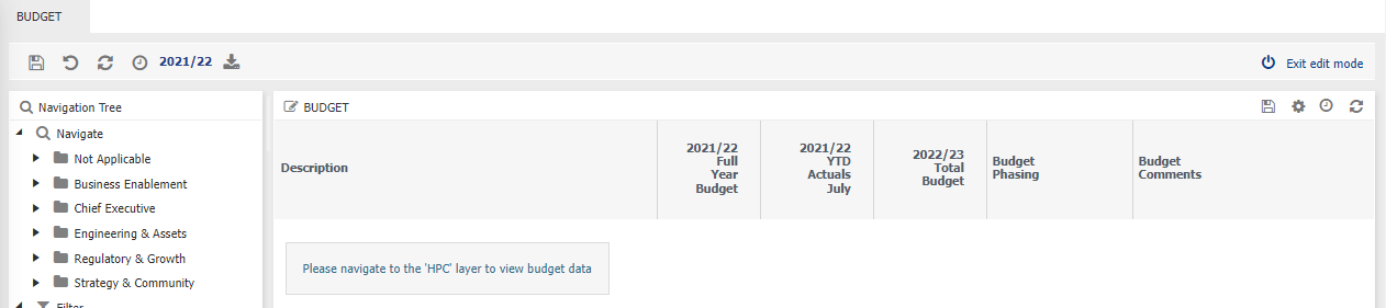 budget layer text