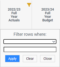 filter lock colours